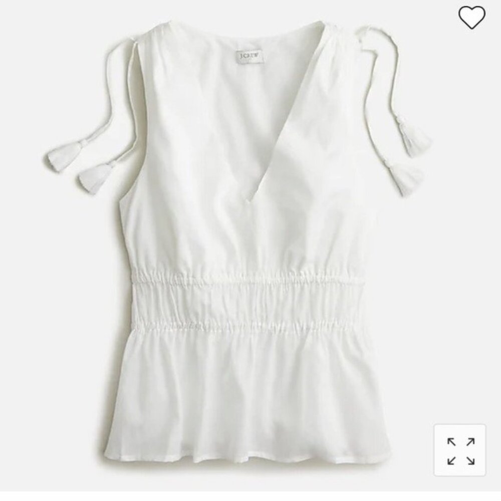 J.Crew V-neck cotton voile top BI433